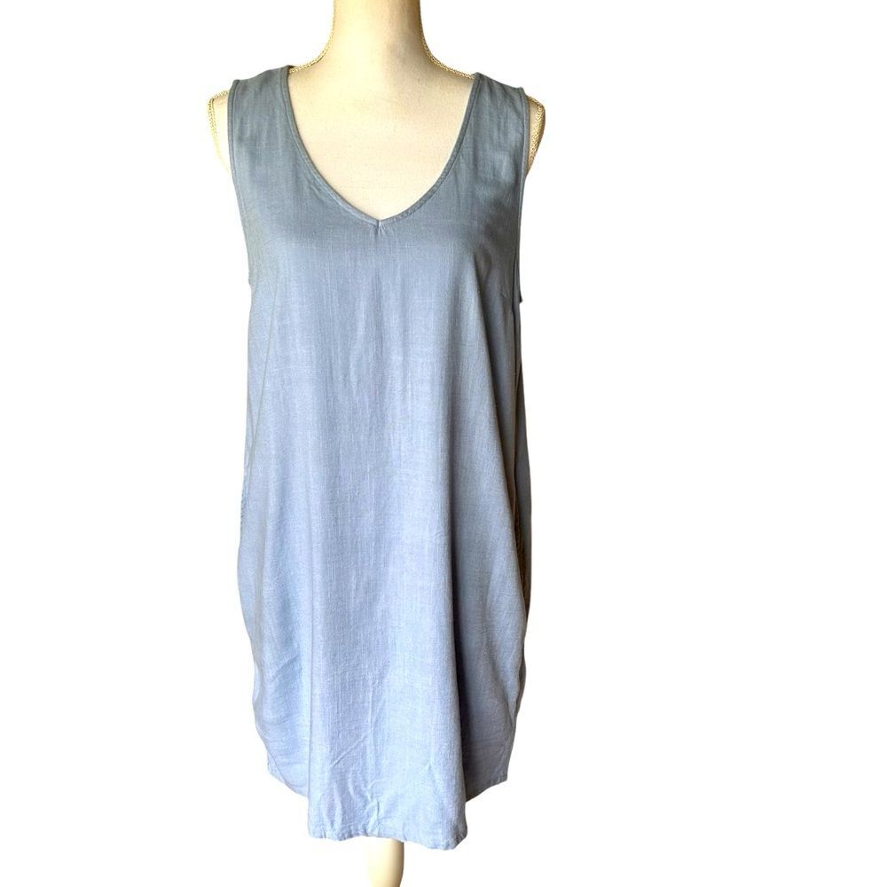 Orvis Blue Sleeveless Shift Dress